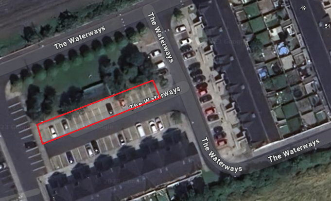 Picture showing overflow parking bays in the Waterways